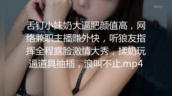 舌钉小妹奶大逼肥颜值高，网络兼职主播赚外快，听狼友指挥全程露脸激情大秀，揉奶玩逼道具抽插，浪叫不止.mp4