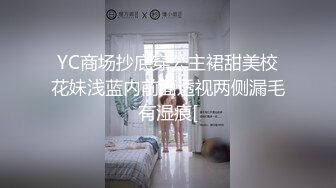 YC商场抄底穿公主裙甜美校花妹浅蓝内前面透视两侧漏毛有湿痕[